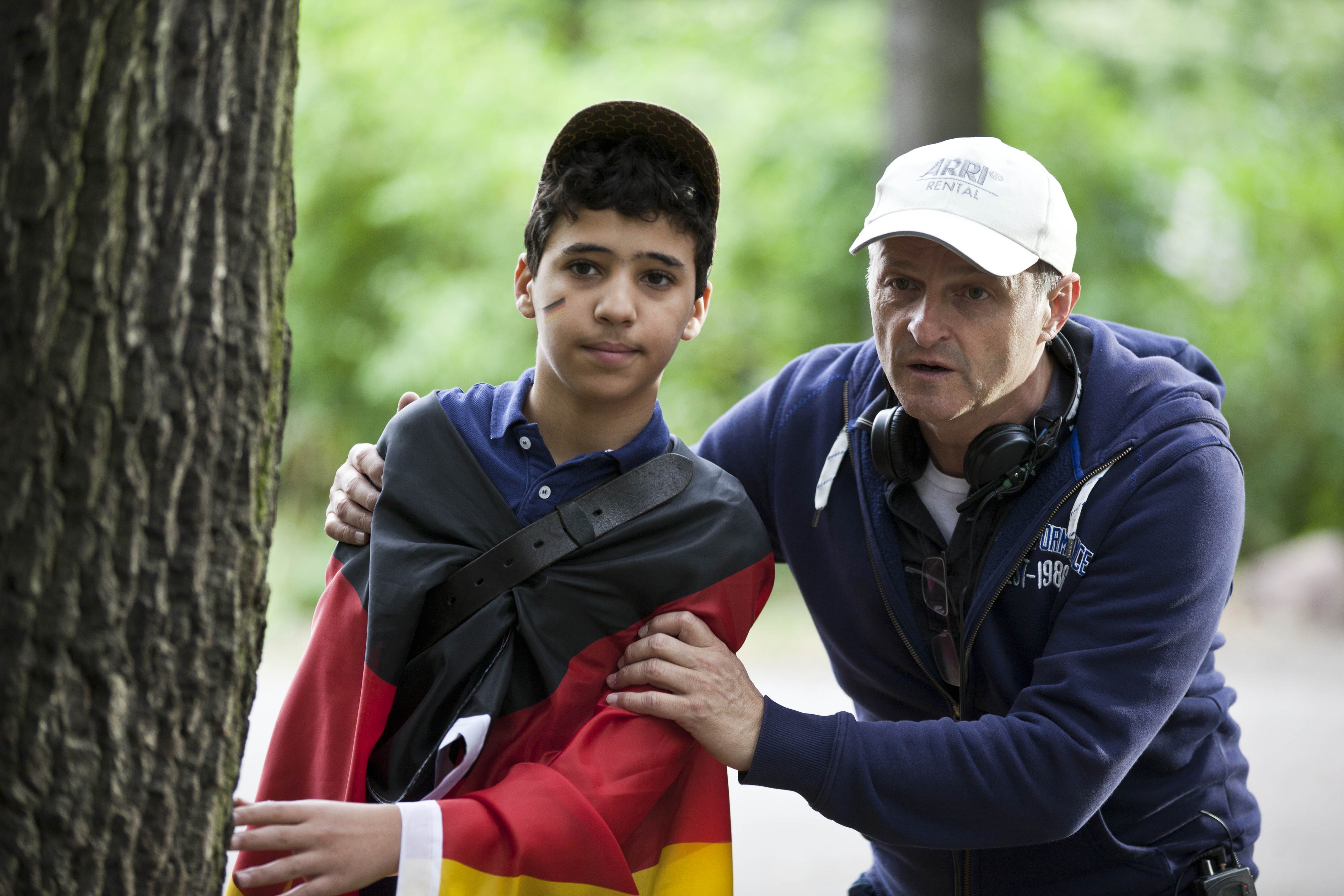 Regisseur Christian Wagner mit Rafiq Darsteller Mohamed Issa